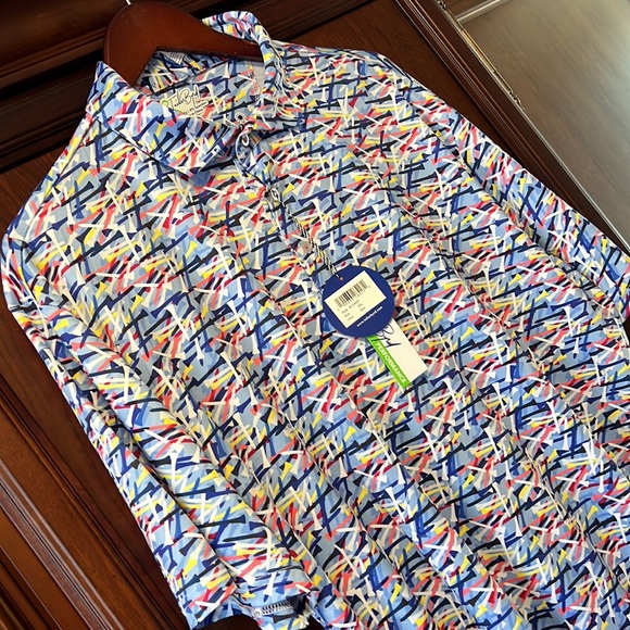 Brand New Tailor Byrd Golf Inspired Multicolor Quick Dry, Moisture Wicking Polo! - Picture 3 of 8